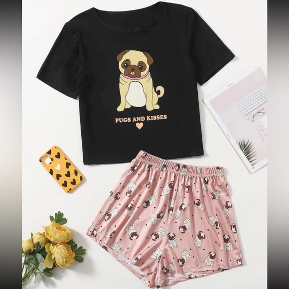 2 Piece Pug Women’s Pajama Set - Picture 1 of 7